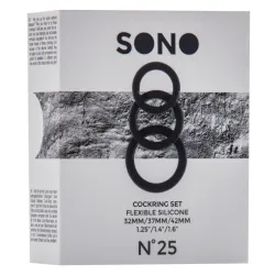 Sono Lot de 3 cockrings Sono N°25 Noirs